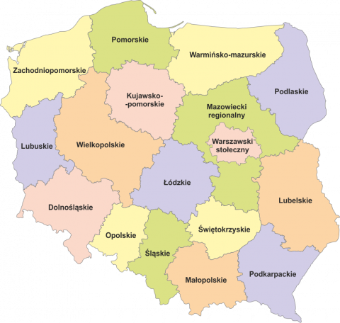 Podział Polski na jednostki NUTS 2