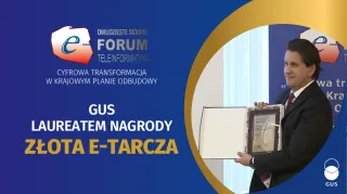 Powiększ obraz: Grafika GUS laureatem nagrody Złota E-tarcza
