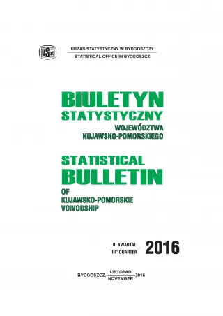 Powiększ obraz: Pierwsza strona opracowania Biuletyn statystyczny województwa kujawsko-pomorskiego III kwartał 2016 r.