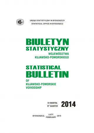 Powiększ obraz: Pierwsza strona opracowania Biuletyn statystyczny województwa kujawsko-pomorskiego IV kwartał 2014 r.
