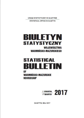 Powiększ obraz: Cover of the publication Statistical bulletin of Warmińsko-Mazurskie Voivodship – I quarter 2017