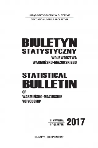 Powiększ obraz: Cover of the publication Statistical bulletin of Warmińsko-Mazurskie Voivodship – II quarter 2017