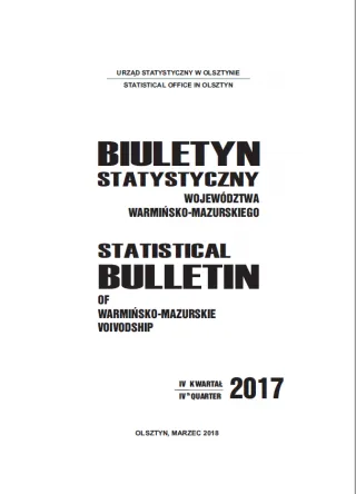 Powiększ obraz: Cover of the publication Statistical bulletin of Warmińsko-Mazurskie Voivodship – IV quarter 2017