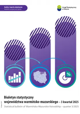 Powiększ obraz: Cover of the publication Statistical bulletin of Warmińsko-Mazurskie Voivodship – quarter 3/2025