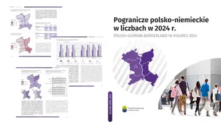 Powiększ obraz: Cover of the publication The Polish–German Borderland in Figures 2024.